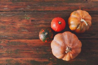 Güz pumpkins arka plan kopya alanı ile