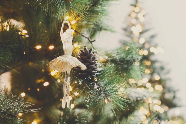 Christmas tree holiday background, closeup — Stock Photo, Image