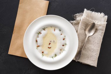 Tatlım mantar en iyi manzaralı lezzetli krem çorba