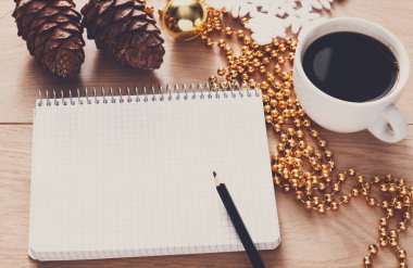 Noel planlama arka plan. Tatil için hazırlamak