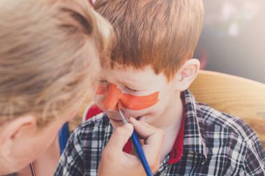 Çocuk çocuk yüz boyama, Kaplan gözü işlem yapma