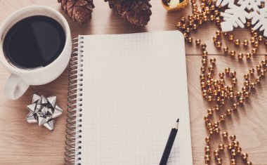 Noel planlama arka plan. Tatil için hazırlamak