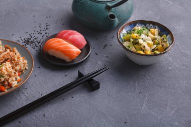 Asya gıda backgroung kopya alanı ile