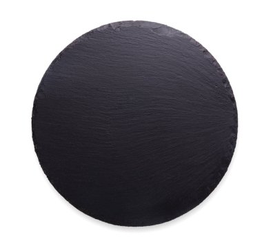 Beyaz arka plan üzerinde izole boş rustik siyah arduvaz taş kaplama