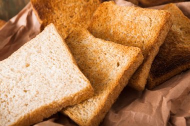 Arka plan beyaz ekmek tost