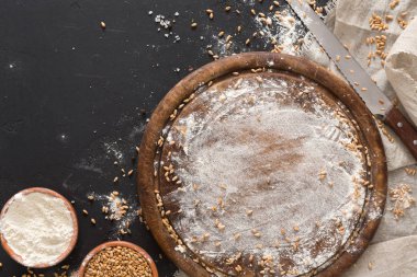 Ekmek fırın arka plan siyah