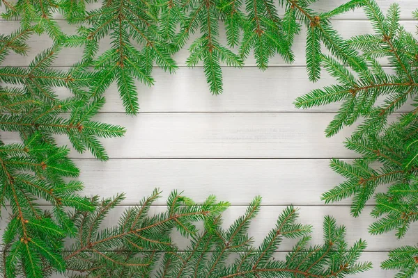 Arka plan Christmas tree dalları çerçeve