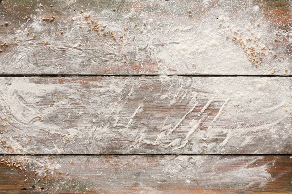 Bakning bakgrund med kopia utrymme på rustika trä — Stockfoto