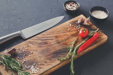 Modern restoran mutfağı arka plan kopya alanı ile