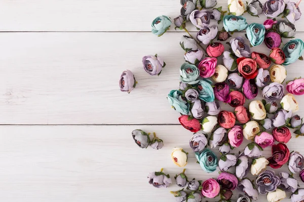 Variedade de borrachas de cabelo decoradas com flores — Fotografia de Stock