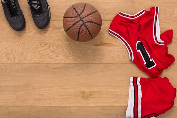Latar belakang pakaian pemain basket top view — Stok Foto