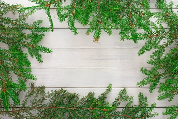 Arka plan Christmas tree dalları çerçeve