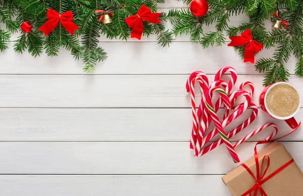 Neşeli Noel arka plan, üstten görünüm