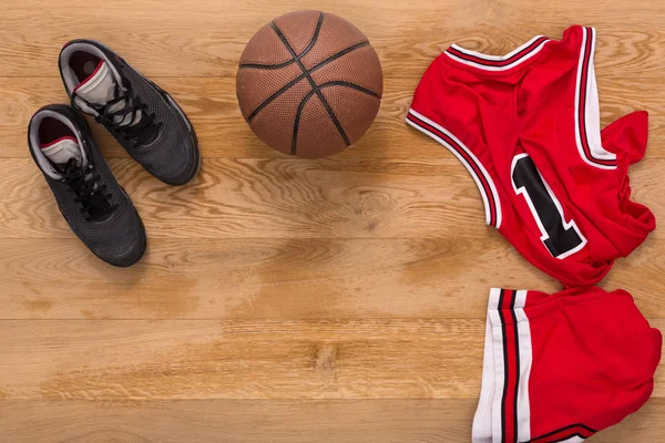 Latar belakang pakaian pemain basket top view — Stok Foto
