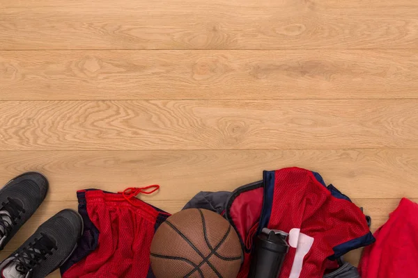 Basketbol oyuncu kıyafeti arka plan Üstten Görünüm