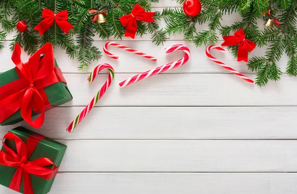 Neşeli Noel arka plan, üstten görünüm