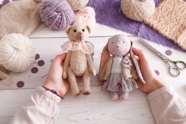 Vintage oyuncak, üstten görünüm yapma süreci