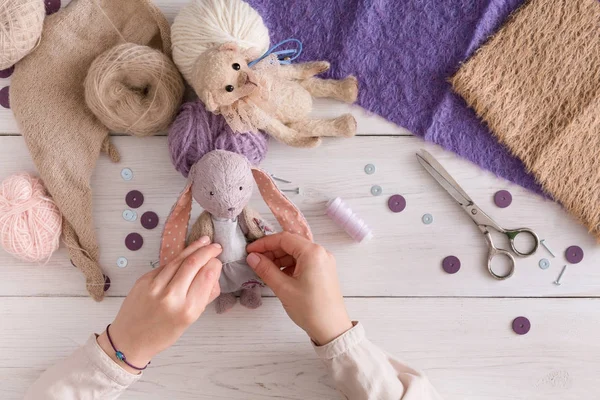 Vintage oyuncak, üstten görünüm yapma süreci