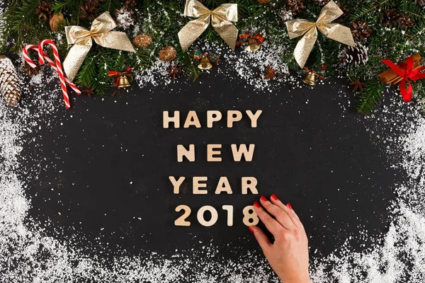 Gott nytt år hälsning, dekoration bakgrund — Stockfoto