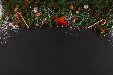 Noel dekorasyon arka plan, kopya alanı