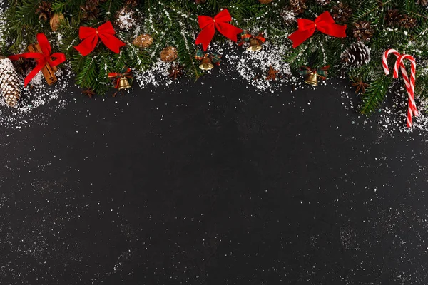 Kerstmis decoratie achtergrond, kopie ruimte — Stockfoto