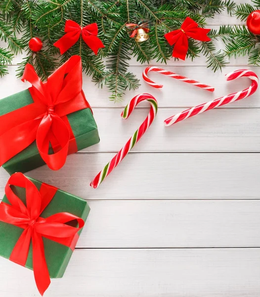 Neşeli Noel arka plan, üstten görünüm