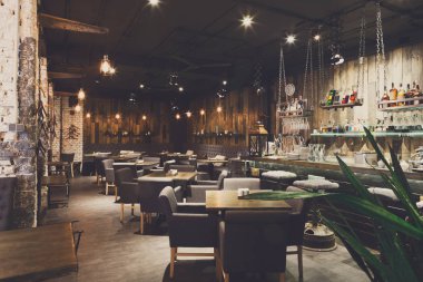 Rahat Restoran, loft tarzı iç