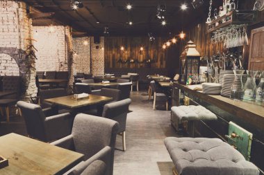Rahat Restoran, loft tarzı iç