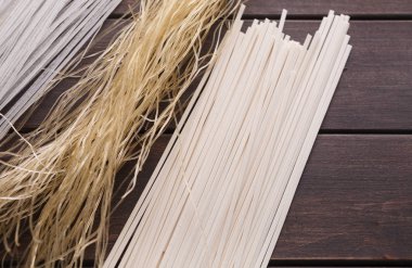 Makarna çeşitleri ahşap tablo