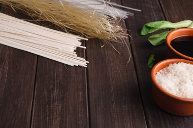 Makarna çeşitleri ahşap tablo