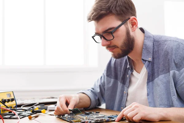 Aggiornamento tecnico dello spazio di copia del computer — Foto Stock