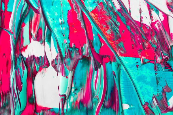 Draining liquid acrylic paint background. Fluid painting abstrac — Stock Photo, Image