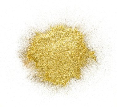 Beyaz zemin üzerine altın glitter kum doku