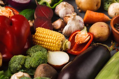 Taze parlak sebze arka plan