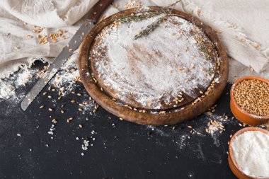 Ekmek fırın arka plan siyah