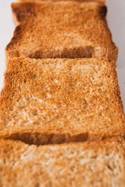 Weißbrot Toasts Textur Hintergrund — Stockfoto