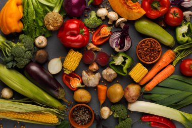 Taze parlak sebze arka plan