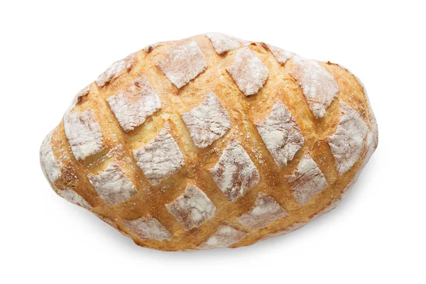 Baguette limpa med rutiga skorpa isolerade — Stockfoto