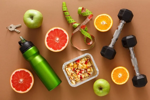 Healthy eating and slimming background copy space — Stock Photo, Image