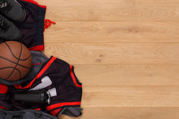 Basketbol oyuncu kıyafeti arka plan Üstten Görünüm