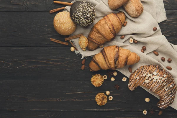 Fırın arka plan kopya alanı rustik ahşap ile