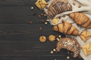 Fırın arka plan kopya alanı rustik ahşap ile