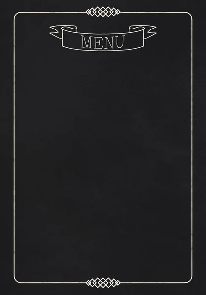 Black board as mockup for restaurant menu — Stock Photo, Image