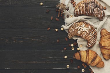 Fırın arka plan kopya alanı rustik ahşap ile