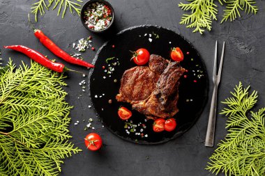 Kaburga eti karanlık plaka, üstten görünüm