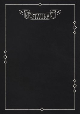 Siyah tahta mockup Restoran Menü için gibi