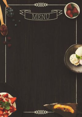 Siyah tahta mockup Restoran Menü için gibi