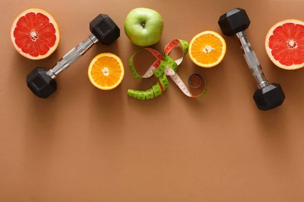 Healthy eating and slimming background copy space — Stock Photo, Image