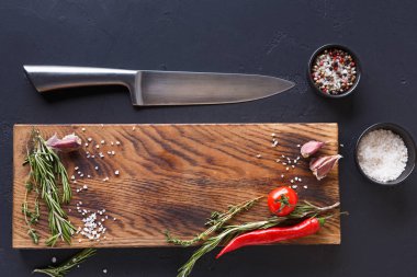 Modern restoran mutfağı arka plan kopya alanı ile