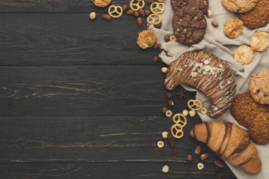 Fırın arka plan kopya alanı rustik ahşap ile